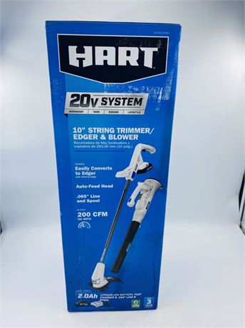 New Hart 20v Blower + Trimmer Kit w/ Battery + Charger