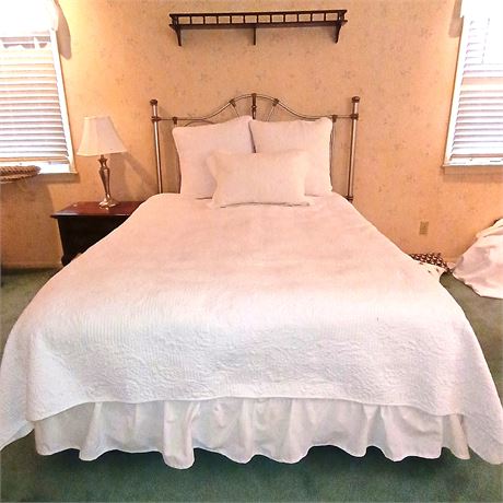 Headboard, Frame and Bedding