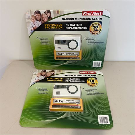 Pair of NIP First Alert Carbon Monoxide Alarms