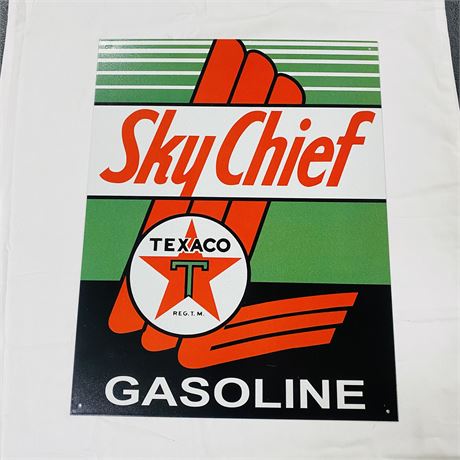 Texaco Sky Chief Metal Sign 12.5x16”