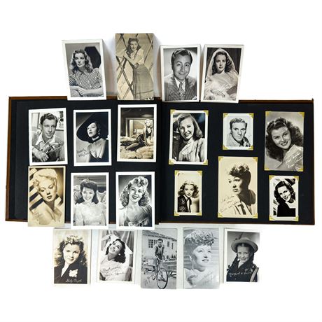 Vintage Leather Album Featuring Autographs of 1940s/50s Actors