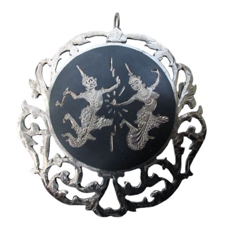 Vintage SIAM STERLING Silver Large Pendant/Brooch