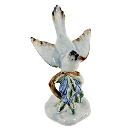Vintage F.J. Von Tury Porcelain Bluebird Figurine