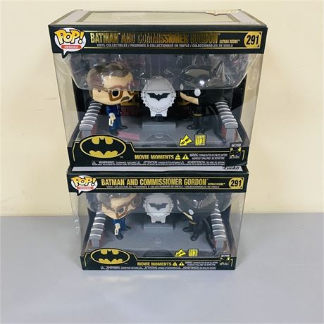 2 Funko Pop Batman and Commissioner Gordon