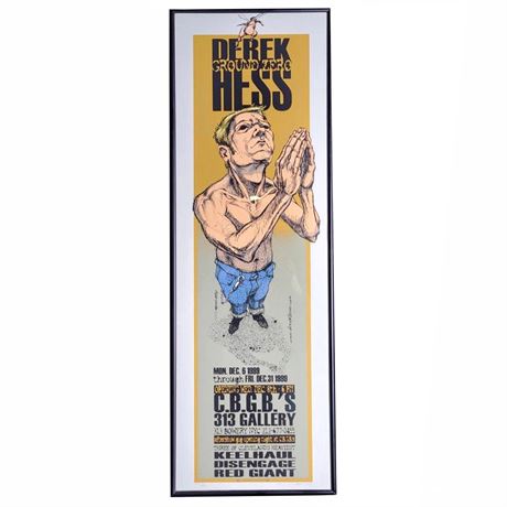Signed 1999 Derek Hess "Ground Zero" Limited Edition Silkscreen Poster