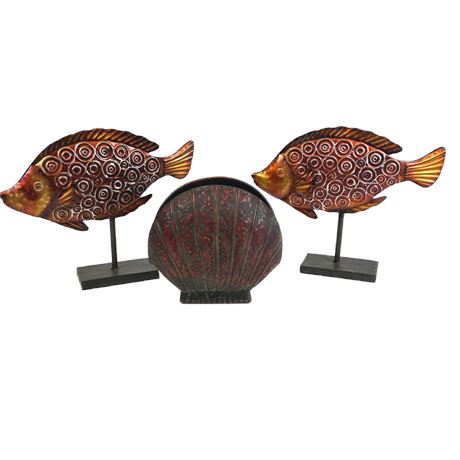 Contemporary Metal Fish Decor