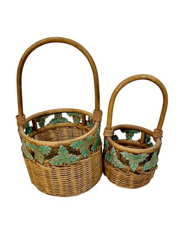 Decorative Baskets with Copper Accents