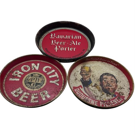 Iron City, Bavarian Beer & Duquesne Pilsner Beer Trays