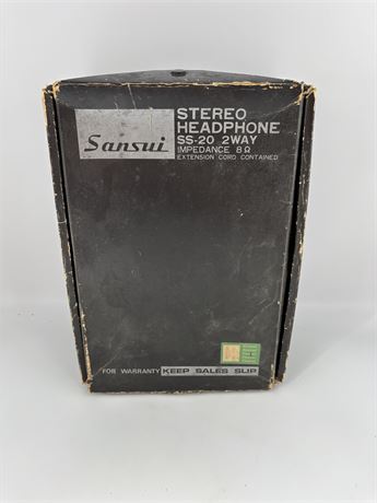 Vintage Sansui Stereo Headphones