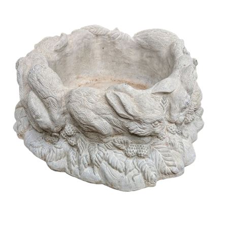 Concrete Rabbit Planter