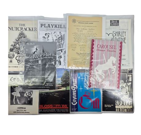 Lot of Local Theatre & Ballet Playbills & Binder