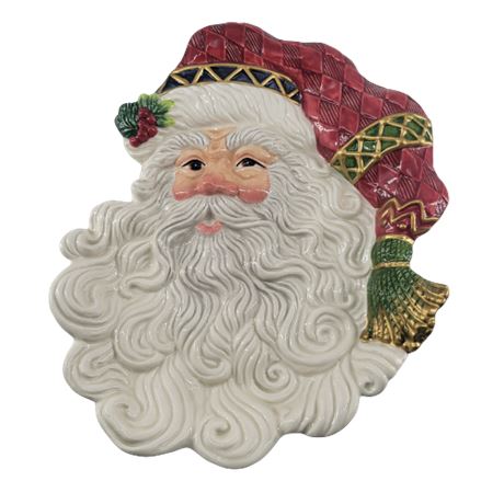 Fitz & Floyd Jolly Ole St. Nick Cookie Plate