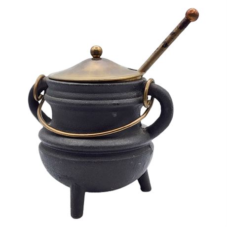 Vintage Cast Iron Fire Starter Smudge Pot