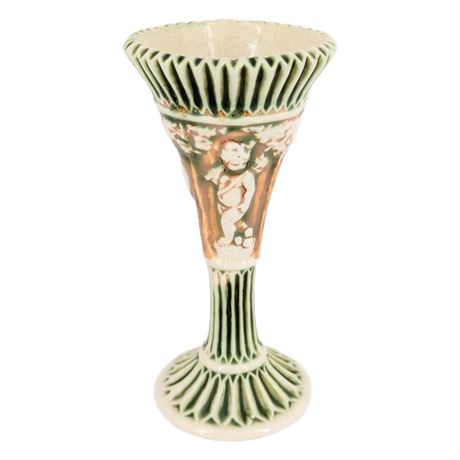Roseville Donatello 1916 Art Pottery Cherub Vase