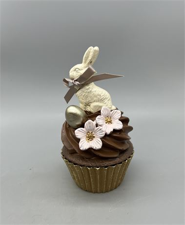 Resin Chocolate Cupcake Easter Bunny