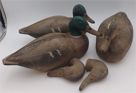 Vintage animal trap Co of America Victor d-10 set of three duck decoys