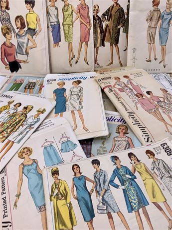 15 1960s era Ladies Clothing Sewing Patterns
