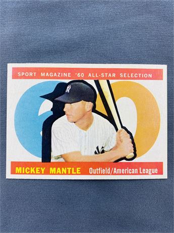 1960 Topps Mickey Mantle All Star Card