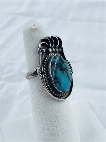 Vtg Navajo Sterling Claw Ring Size 5.25