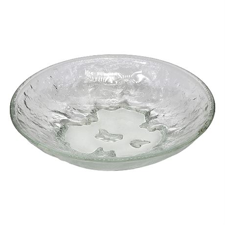 Vintage Hoya Japan Art Crystal Snowlake Glacier Serving Bowl