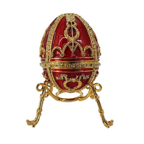 Vintage 2003 Faberge Collectors Society Enameled Egg w Necklace