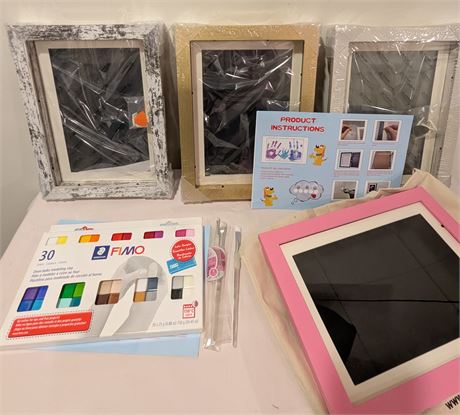 Lot New Frames for Children's Art + New Oven Bake Modeling Clay + Bee Bag