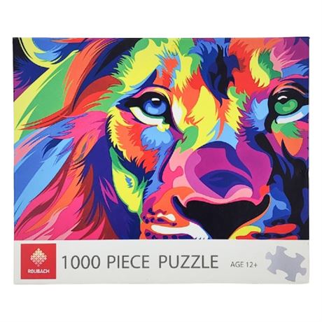 Roubach 1000 Piece Colorful Lion Jigsaw Puzzle