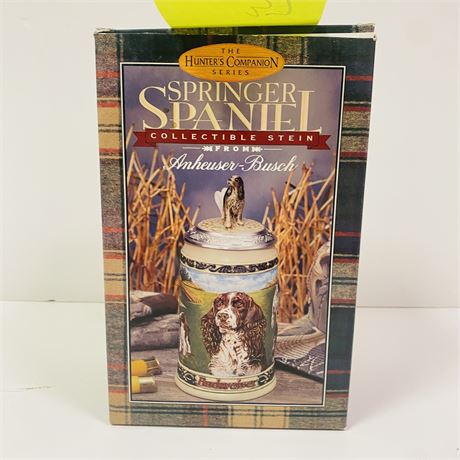 Budweiser Springer Spaniel Stein Mint in Orig Box