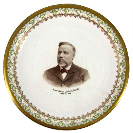 Vintage Knowles Taylor Porcelain Commemorative Plate of John Gobin