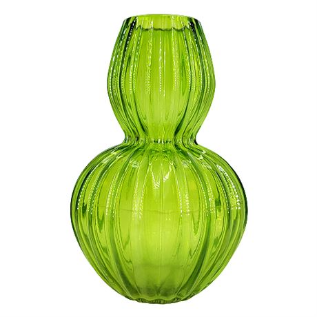 Wrought Studio Mid-Century Inspired "Garvey" Glass Gourd Vase in Green
