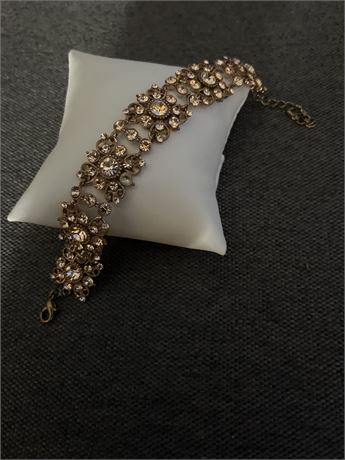 Rose gold rhinestone bracelet