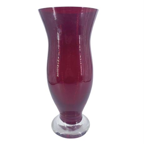 Red Decorative Glass Vase