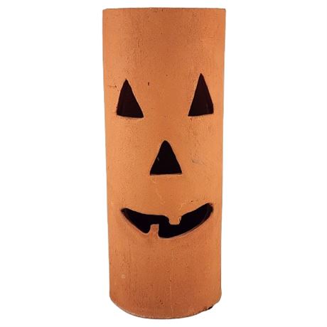 Tall Terra Cotta Jack-o-Lantern