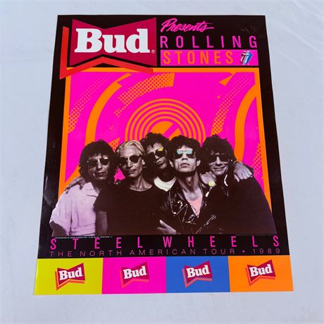 Rolling Stones 1989 Tour Promo Poster