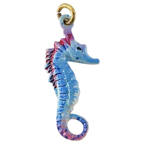 Vintage Enamel Seahorse Charm