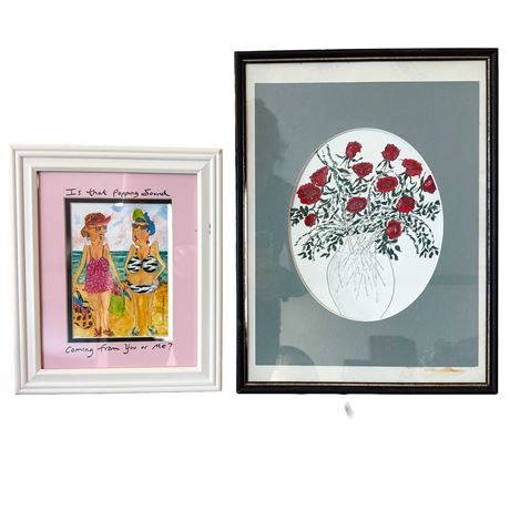 Lot of 2 Framed Artworks