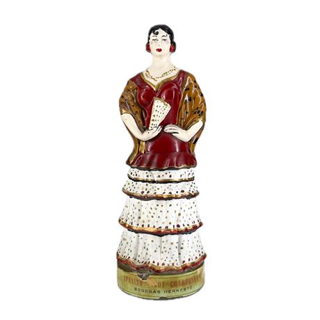 Vintage Bodegas Ernesto Spanish Pino Chardonnay Figural Wine Bottle