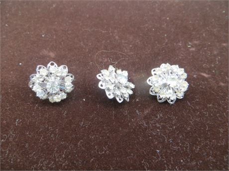 SARAH COVENTRY RHINESTON RING & CLIP ON EARRINGS SET