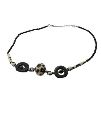 Funky beaded stone necklace
