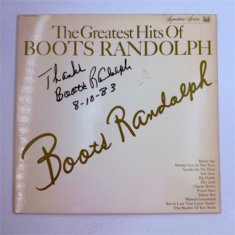 AUTOGRAPHED Boots Randolph Concert Only Vinyl Record