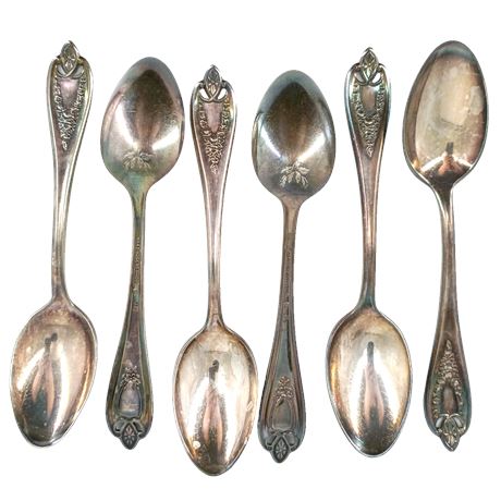 1847 Rogers Bros. Silverplated Spoons, Set of 6, 179.5g