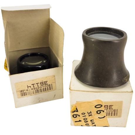 Pair Vintage Boxed Watchmaker Loupes