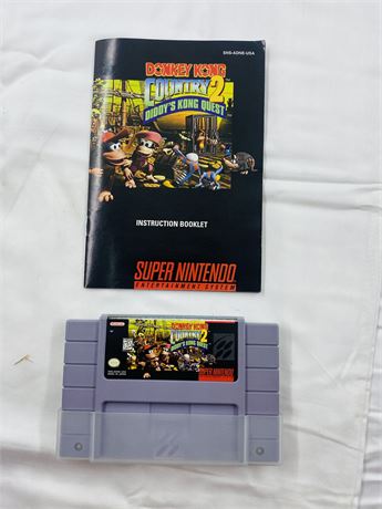 SNES Donkey Kong Country 2 w/ Manual