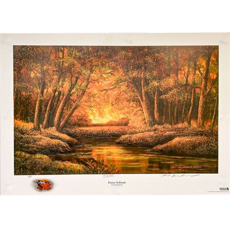 Lithograph Print of the Painting "Forest Solitude" by Artist Ben Richmond
