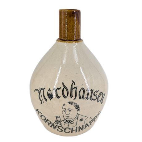 Vintage Nordhausen Kornschnapps Stoneware Jug Man Drinking