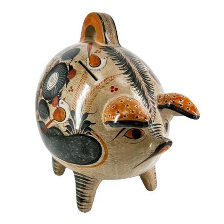 Mexican Tonala Terracotta Piggy Bank