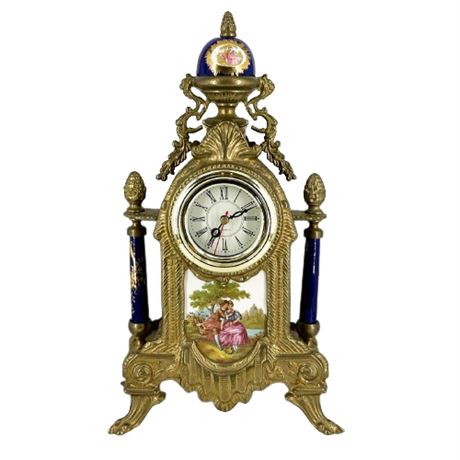 French Style Brass Mantle Clock