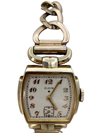 Art Deco 10k Gold Filled Ladies Timeless Elgin Wristwatch