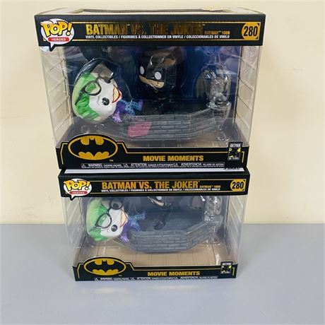 2 Funko Pop Batman vs The Joker