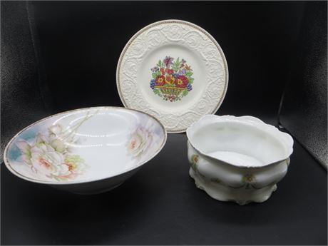 Wedgwood Patrician Windermere Dinner Plate, Prussia Suhl Deep Bowl &